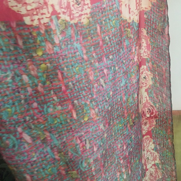 Scarf Chanel floral silk - Picture 4 of 7